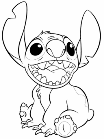 Cute Stitch  Coloring Page